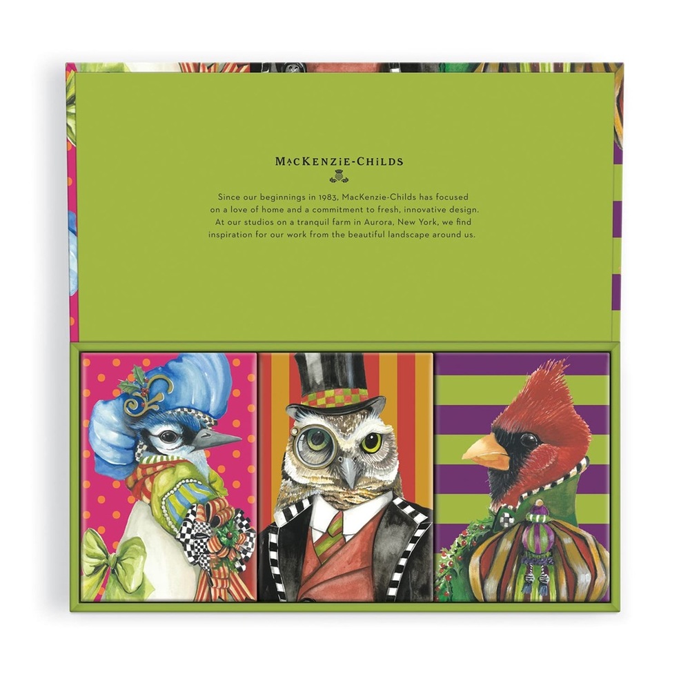 🆕 Mackenzie-Childs Birds of a Feather Puzzle Set - 3 Puzzles in One Box